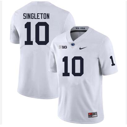 NCAA Men Penn State Nittany Lions 10 white Football Jersey